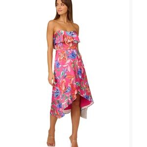 Adrianna Papell Floral Pink Dress